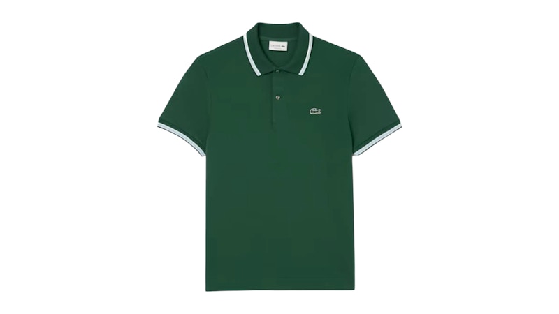 Lacoste Regular Fit Trim Accent Polo Shirt Green Men's