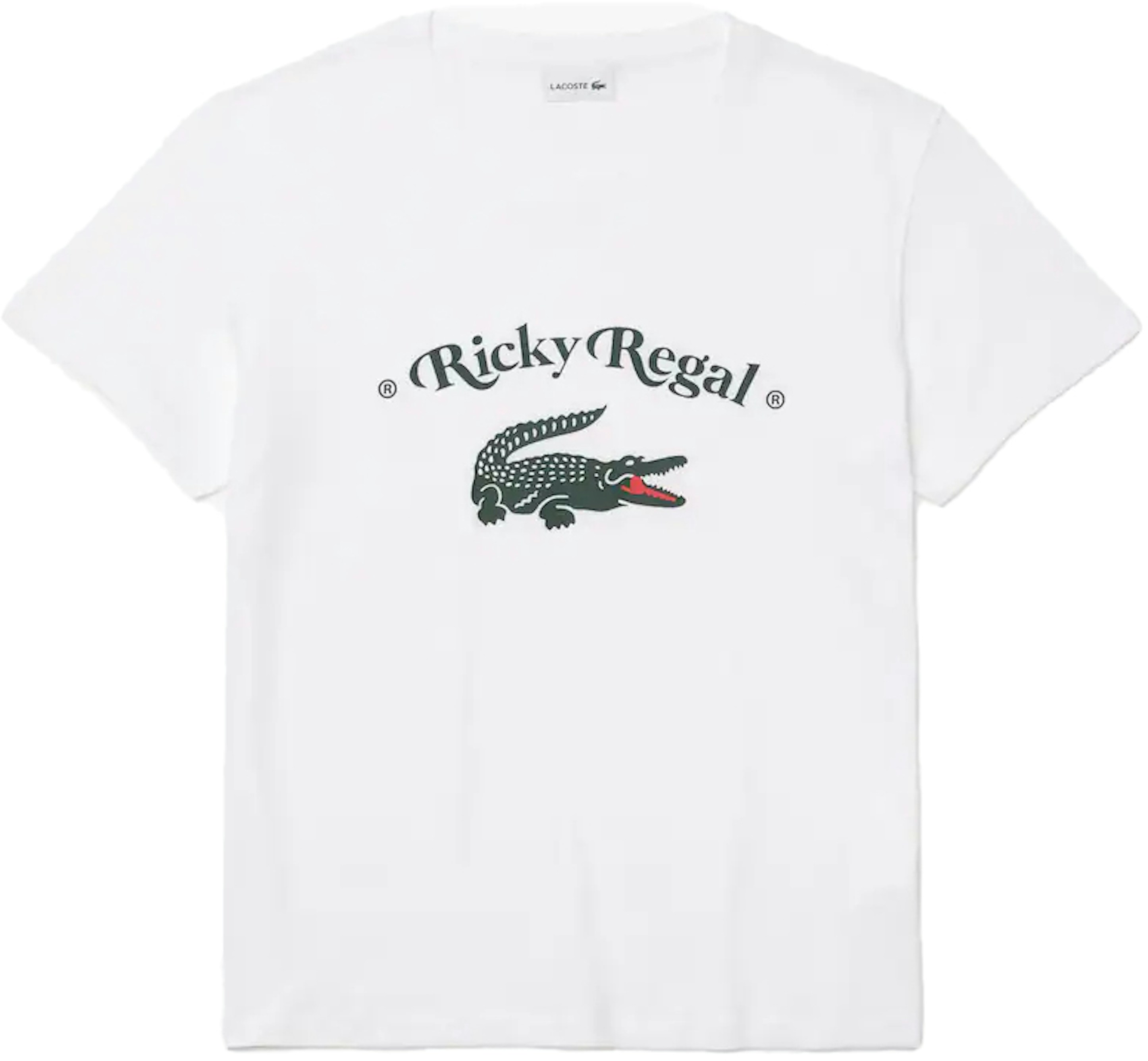 Lacoste x Ricky Regal Loose Neck Print T-Shirt White - SS21