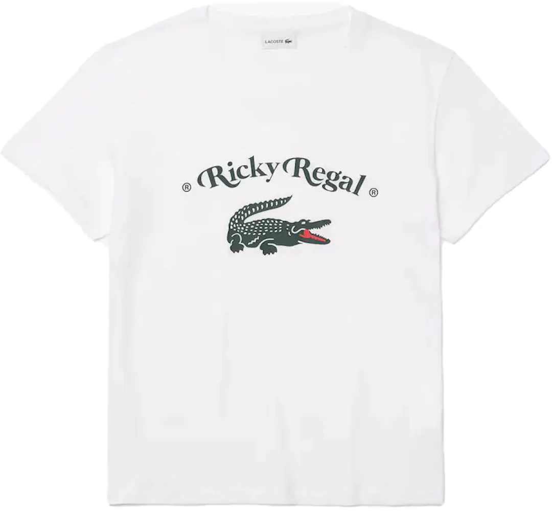 Lacoste x Ricky Regal Loose Neck Print T-shirt White - SS21 - GB