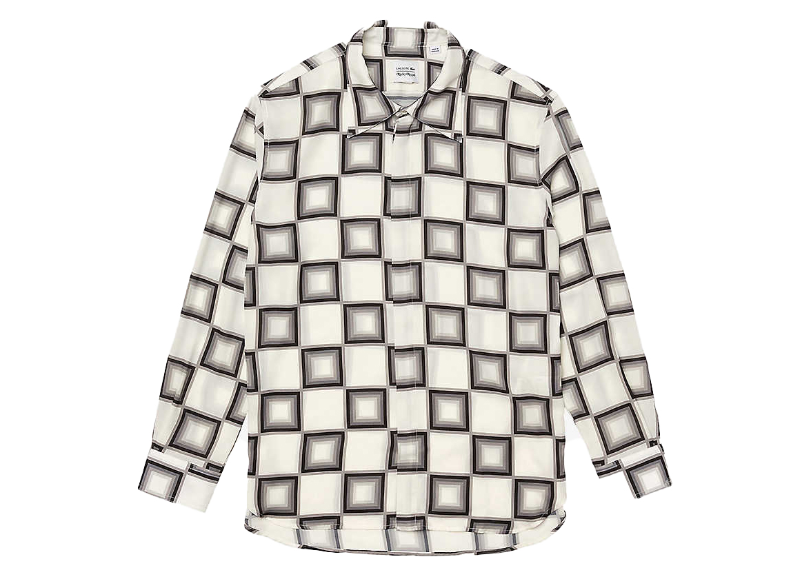 Lacoste x Ricky Regal Relaxed Fit Flowy Shirt Checkerboard