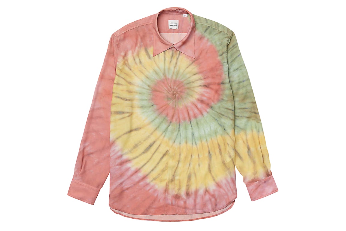Pre-owned Lacoste X Ricky Regal Relaxed Fit Flowy Shirt Tie Dye
