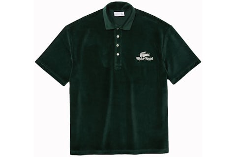 Lacoste x Ricky Regal Relaxed Fit Velvet Polo Green SS21 ES