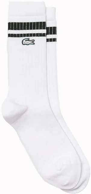Lacoste x Ricky Regal Striped Ribbed Long Socks White/Green - SS21 - US