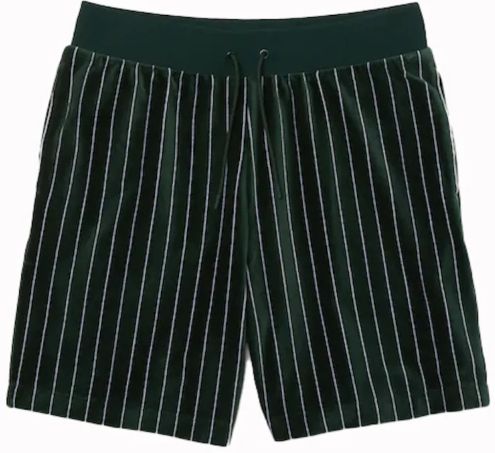 Lacoste x Ricky Regal Striped Velvet Bermuda Shorts Green - SS21 - US