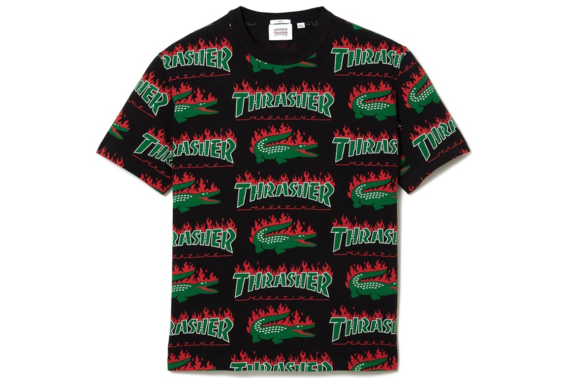 Pre-owned Lacoste X Thrasher Oversized T-shirt Black