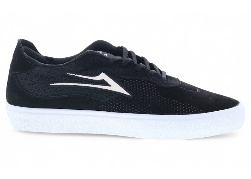 Pre-owned Lakai Men's Essex Suede Sneakers In Black/white In Multi