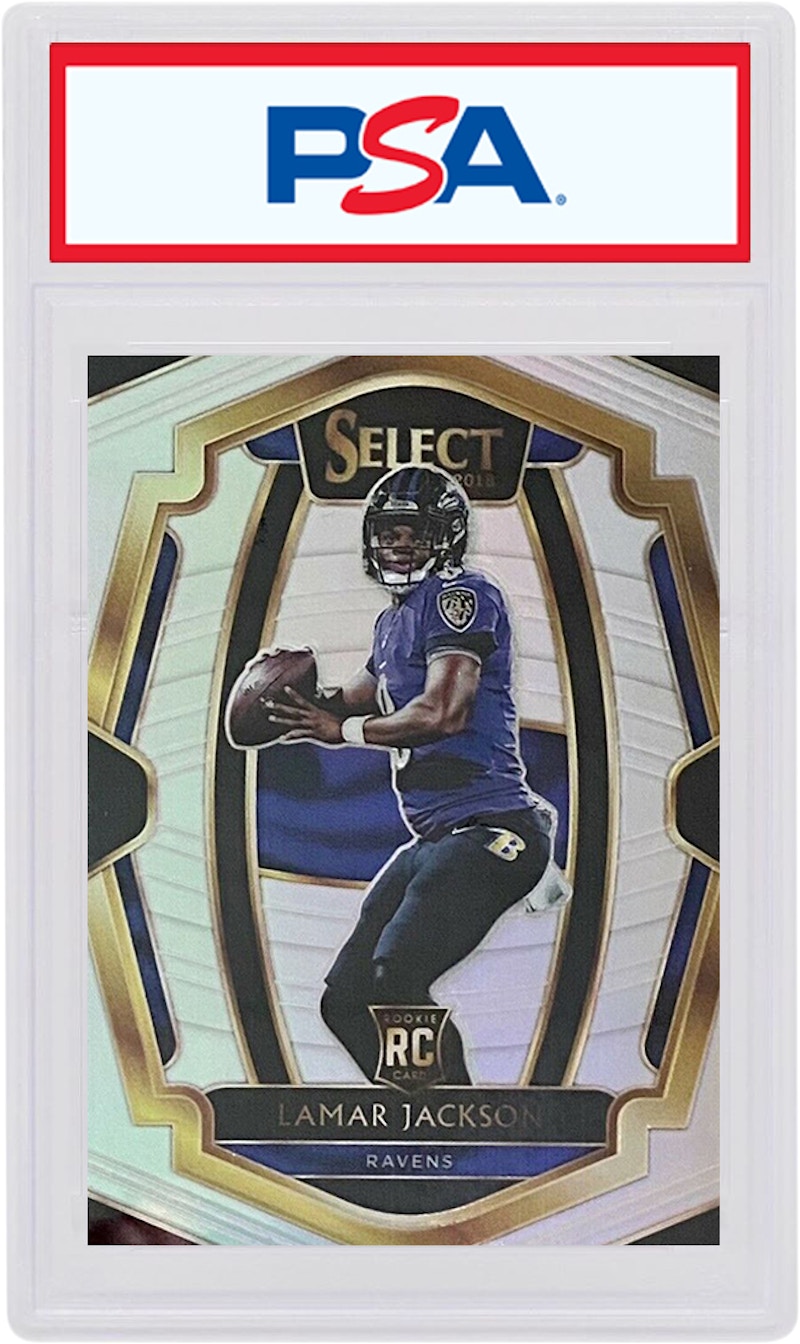 Lamar Jackson 2018 Panini Select Premier Level Rookie Silver #149 (PSA or BGS Graded)