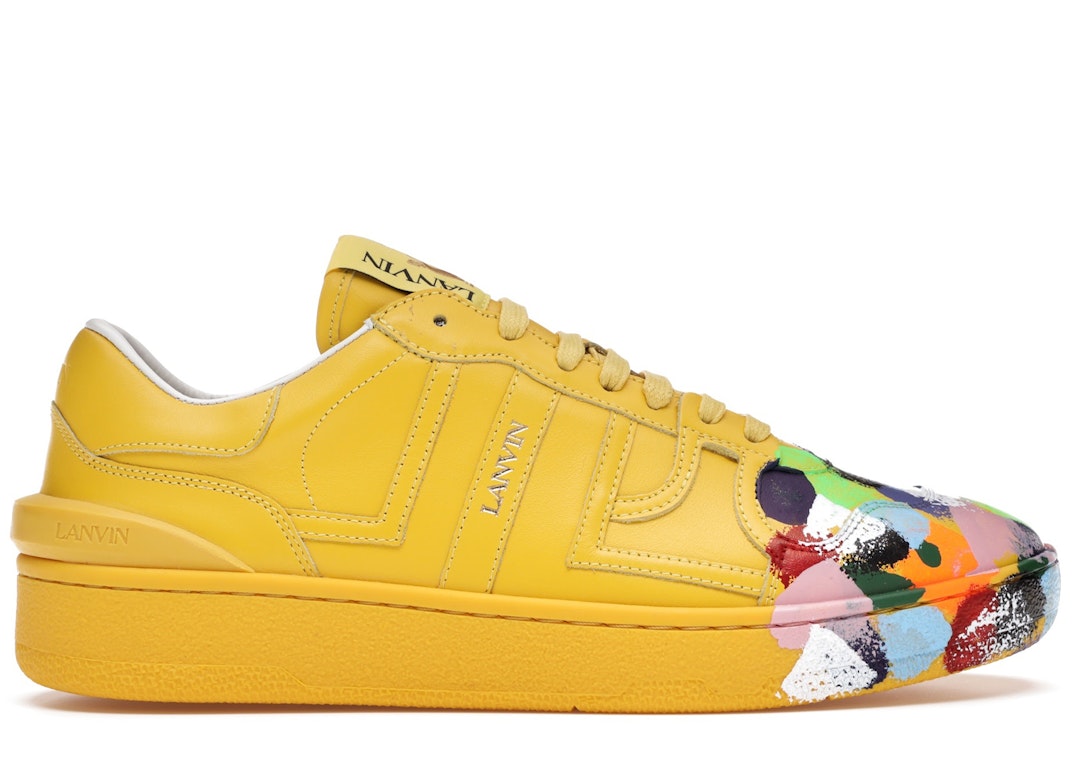 Pre-owned Lanvin Clay Low Top Gallery Dept In Yellow/multicolor