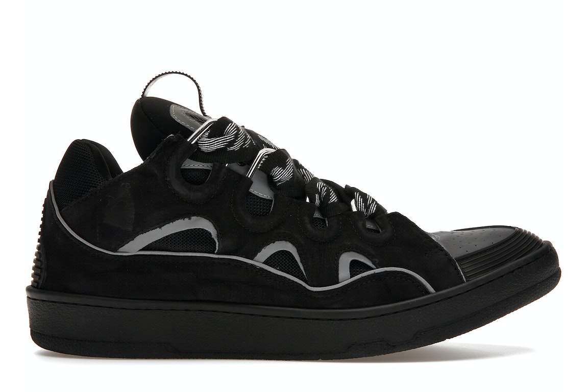 Pre-owned Lanvin Curb Sneaker Black Grey In Black/grey