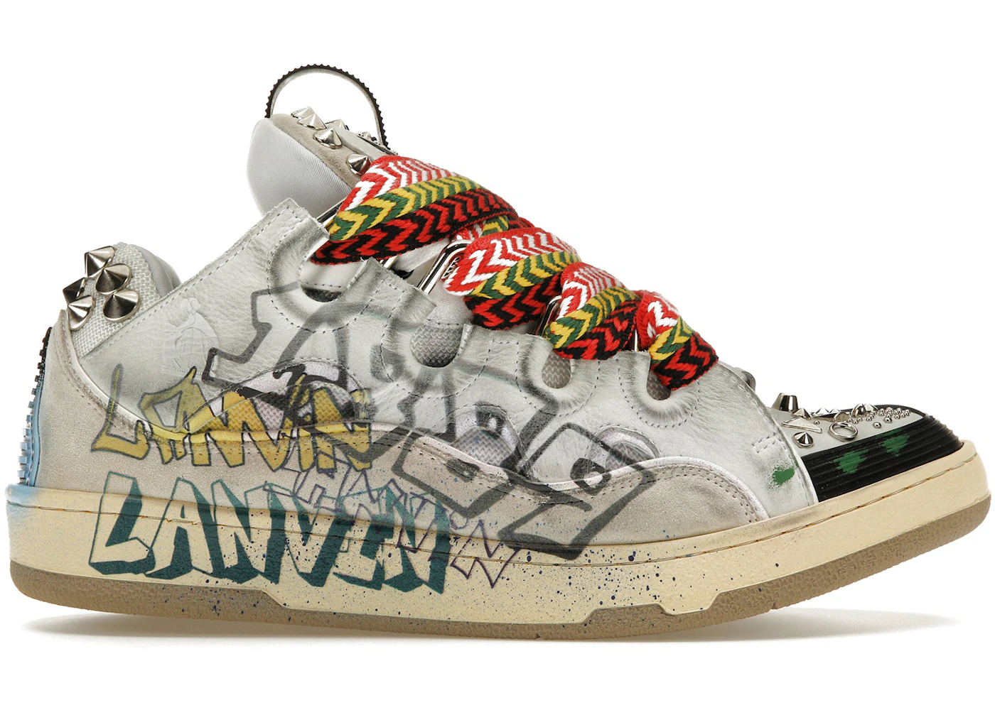 Lanvin Curb Sneaker Graffiti Uomo FM-SKRK11-STUD-P22-00M2 IT