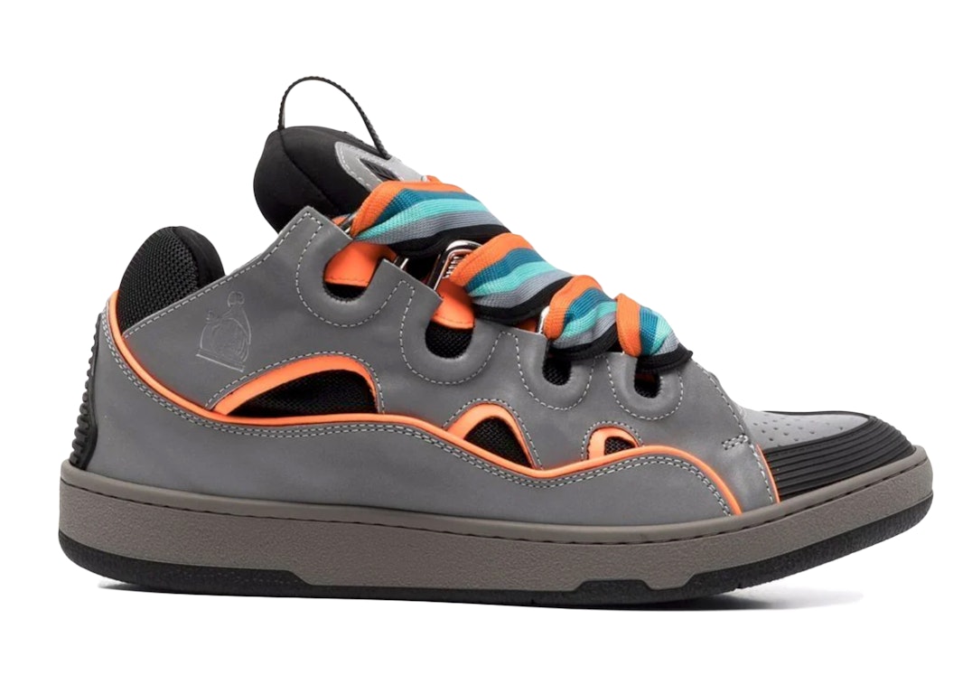 Pre-owned Lavin Lanvin Curb Sneaker Grey Orange In Grey/orange/blue