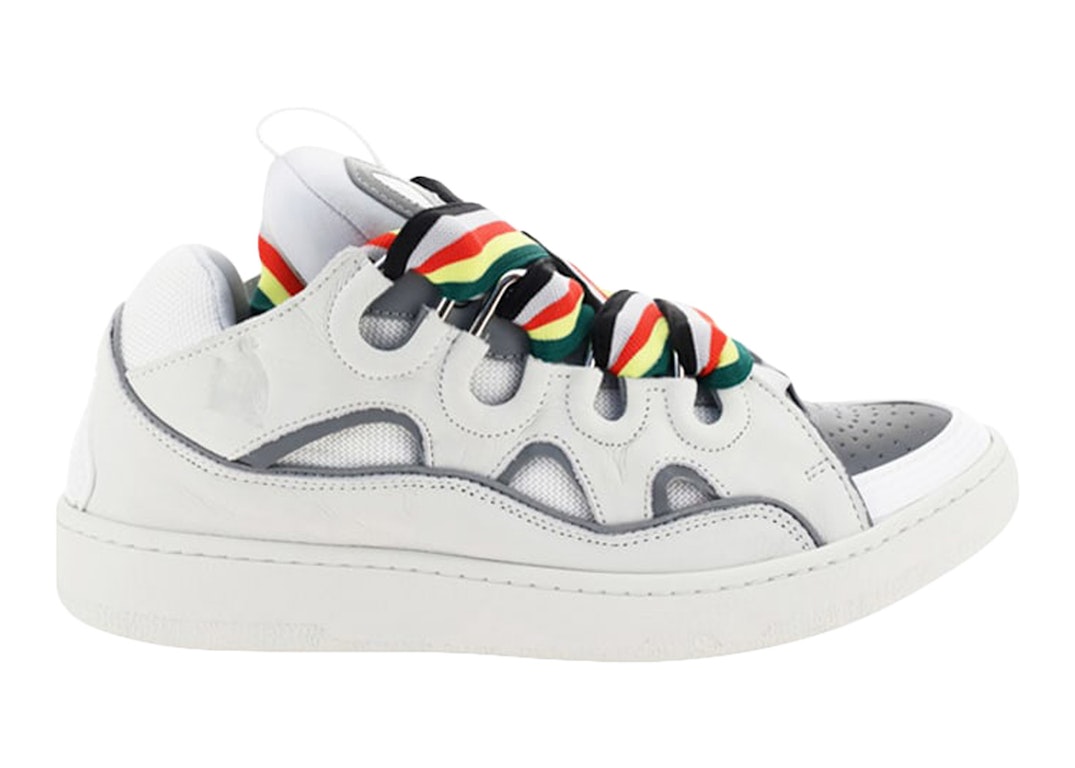 Pre-owned Lanvin Curb Sneaker White Multicolor In White/grey/multicolor