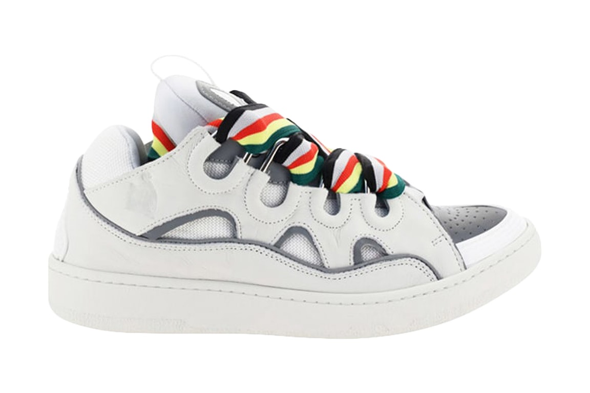 Pre-owned Lanvin Curb Sneaker White Multicolor In White/grey/multicolor