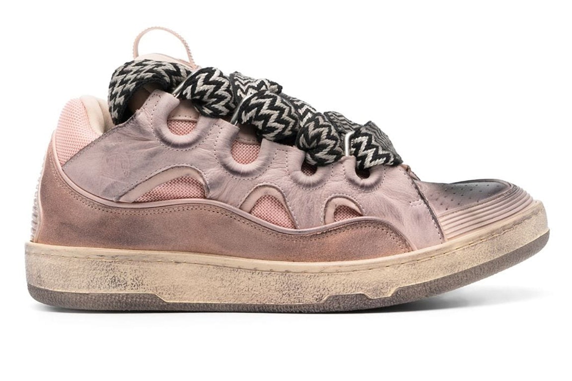 Pre-owned Lanvin Curb Sneakers Vintage Pink
