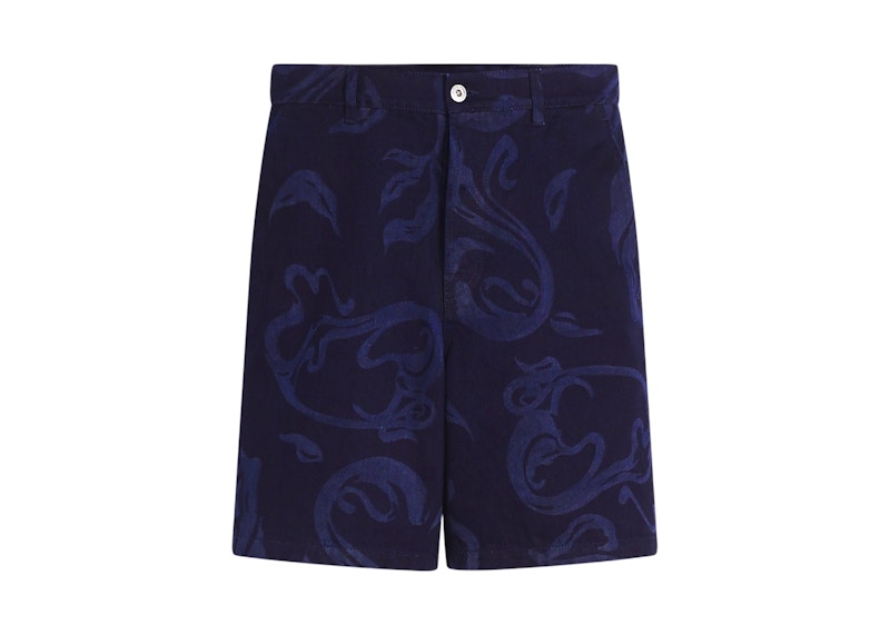 Men's Lanvin Floral Print Shorts in Blue