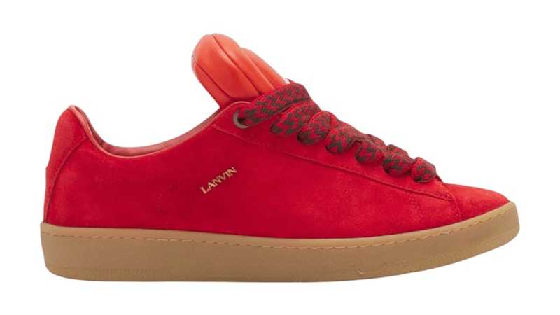 Pre-owned Lanvin Men's X Future Hyper Curb Sneakers In Red