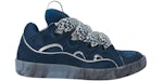 Lanvin Leather Curb Blue Silver