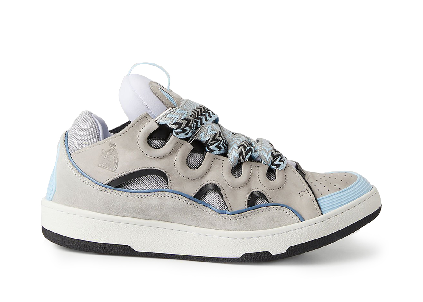 Lanvin Leather Curb Grey Light Blue