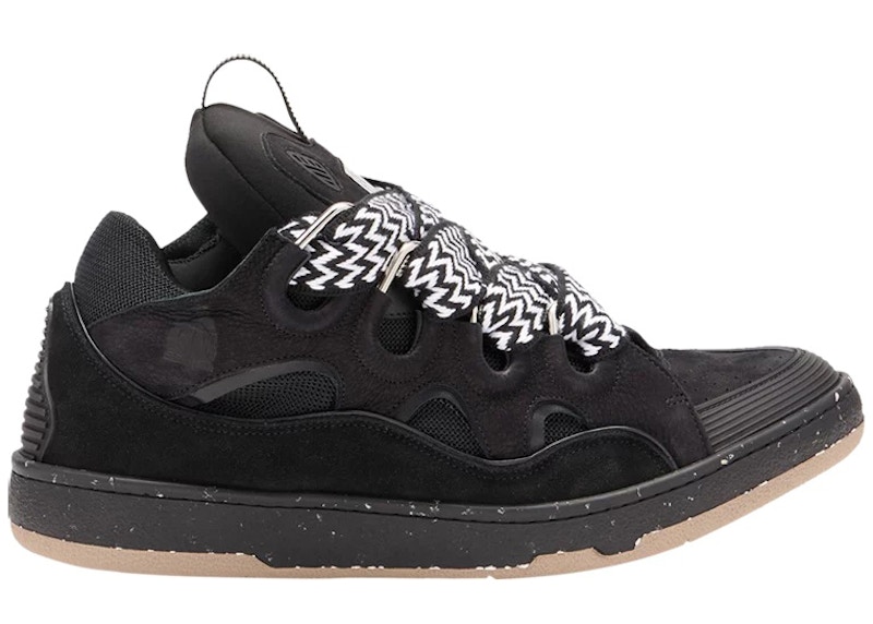 Lanvin Leather Curb Sneaker Black