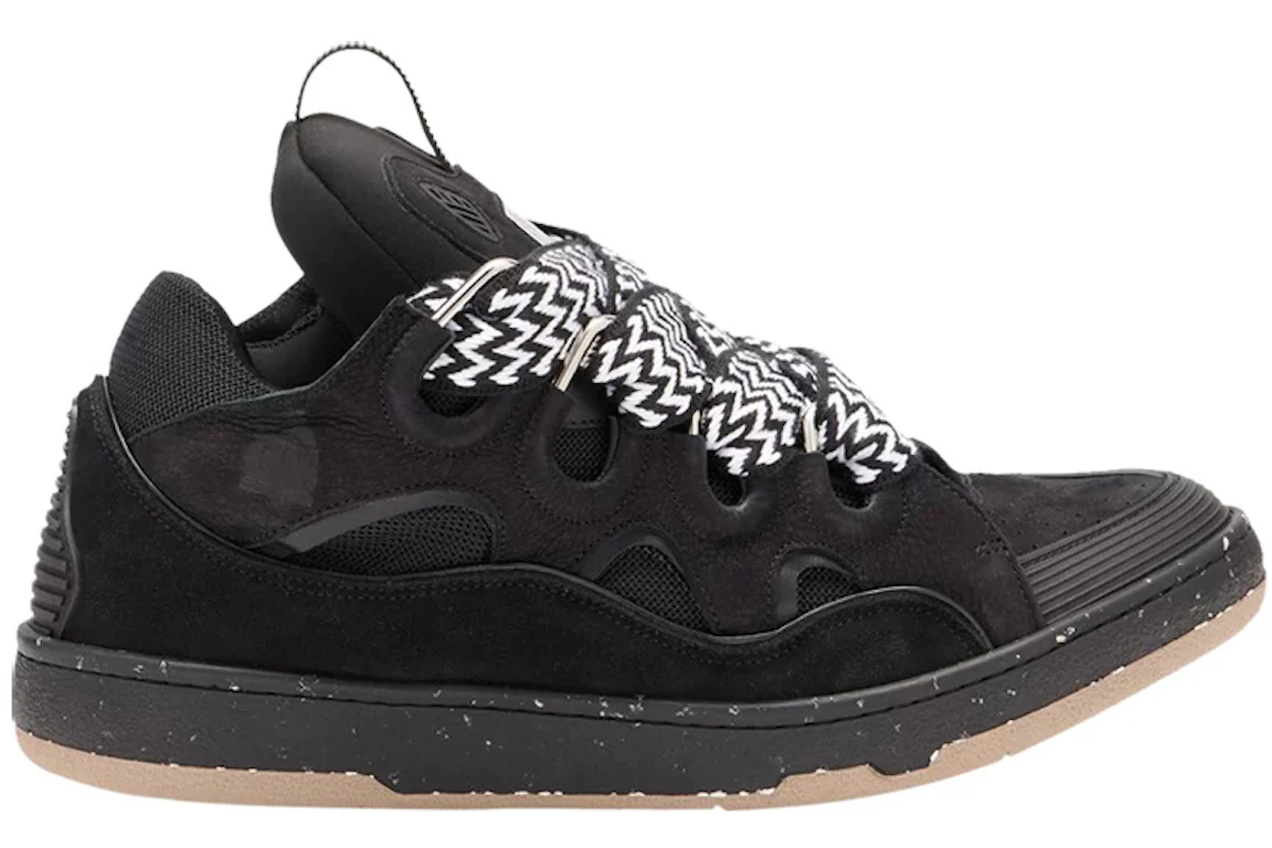 Lanvin Leather Curb Sneaker Black Men's - FM-SKRK11-DOTS-P2310 - US