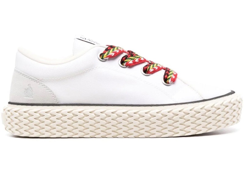 Pre-owned Lanvin Men's  Low Top Vulcanized Sneaker Sneakers In White