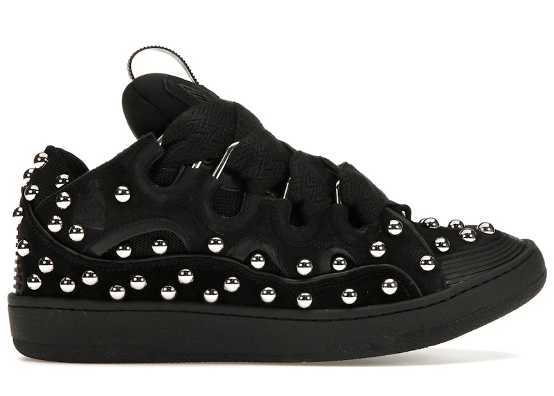 Lanvin Curb Sneaker aus Leder mit Nieten Schwarz Herren FMSKRK11SAKSH231010 DE