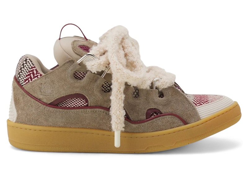 Lanvin Bordsteinschnürsenkel aus Rattan aus Veloursleder