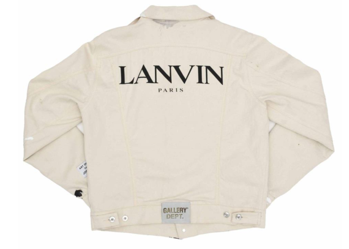 Lanvin x Gallery Dept. Denim Jacket With Paint Marks White