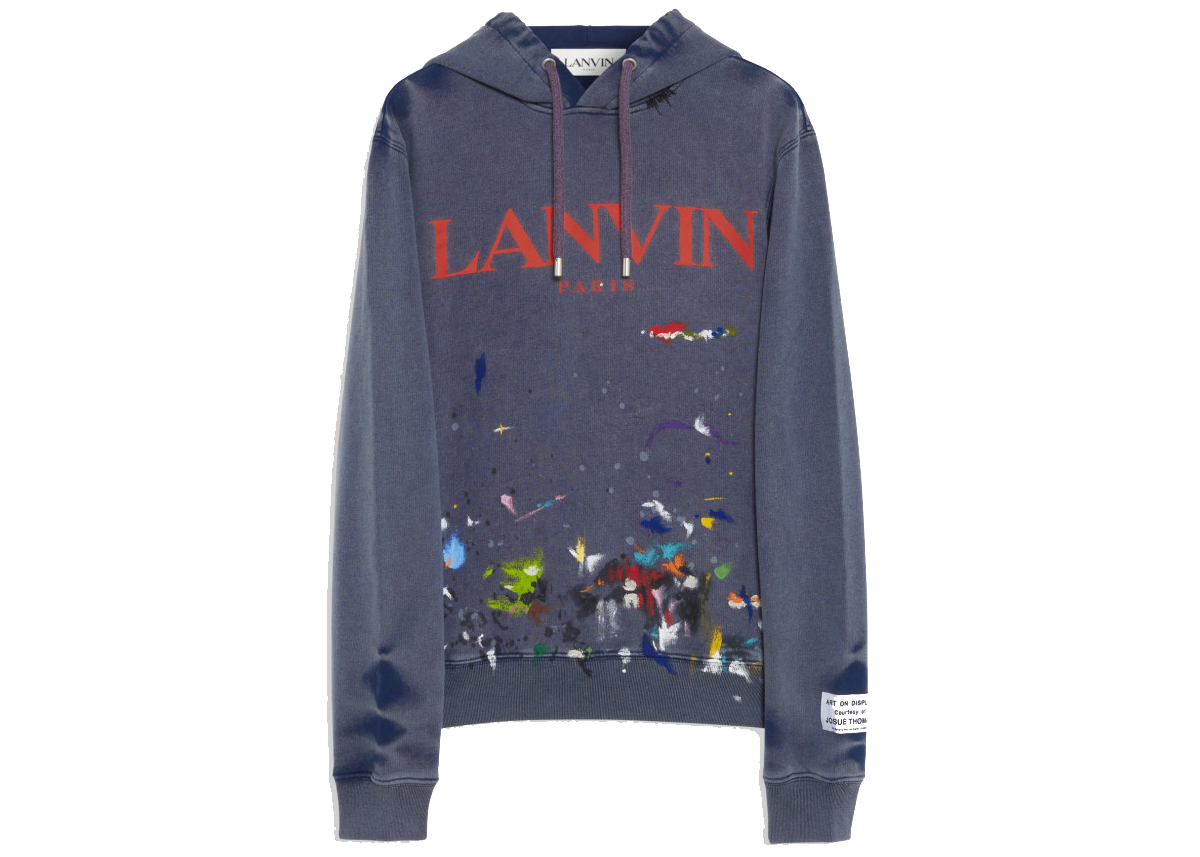 Lanvin x Gallery Dept. Logo Hoodie With A Worn Effect And Paint