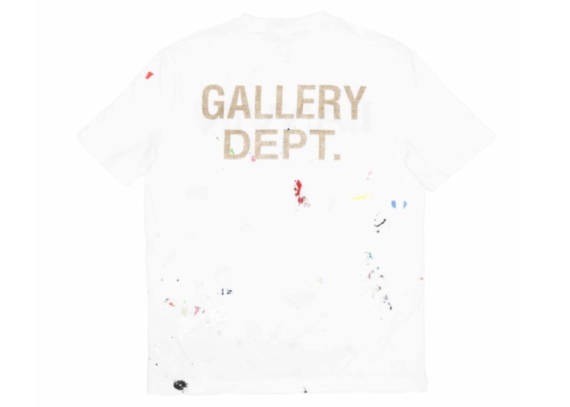 Lanvin x Gallery Dept. Logos Printed T-Shirt With Paint Marks White