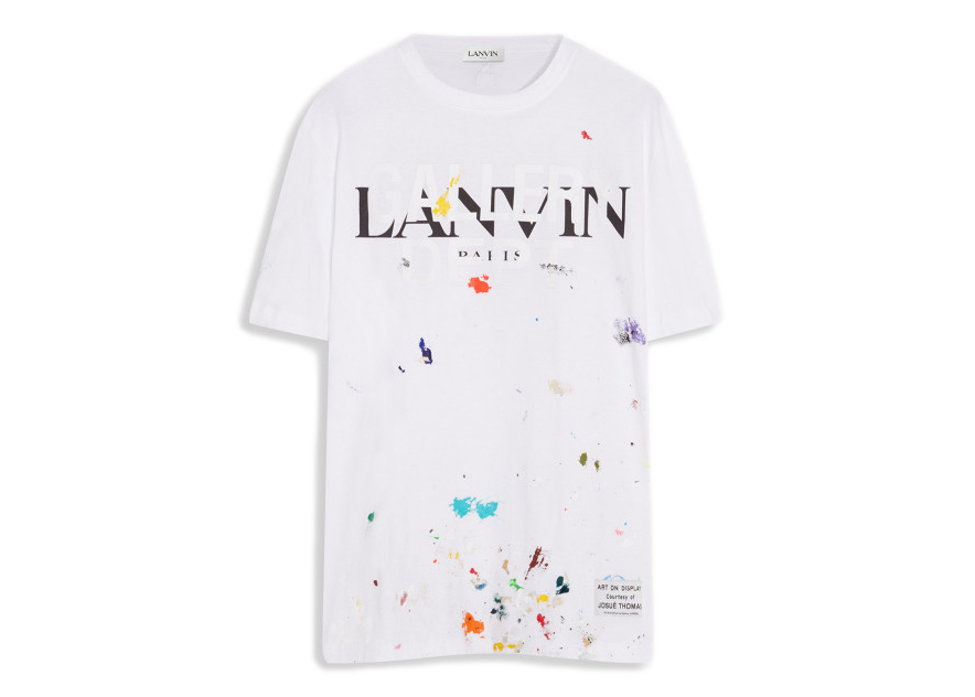 Lanvin x Gallery Dept. Logos Printed T-Shirt With Paint Marks White
