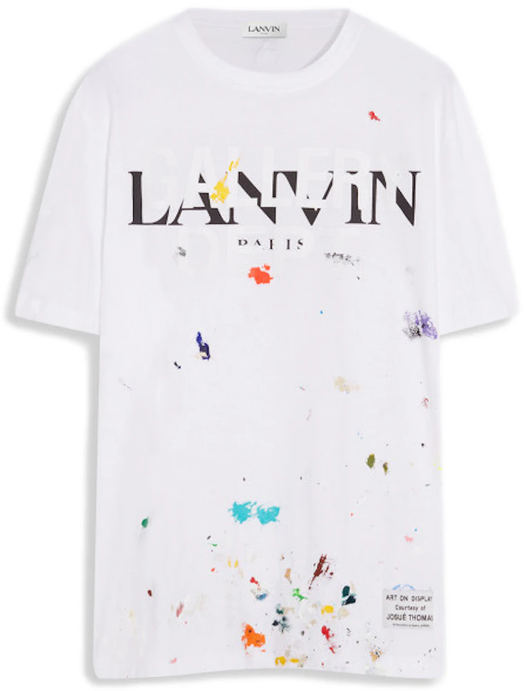 Lanvin x Gallery Dept. Logos Printed T-Shirt With Paint Marks White Men ...