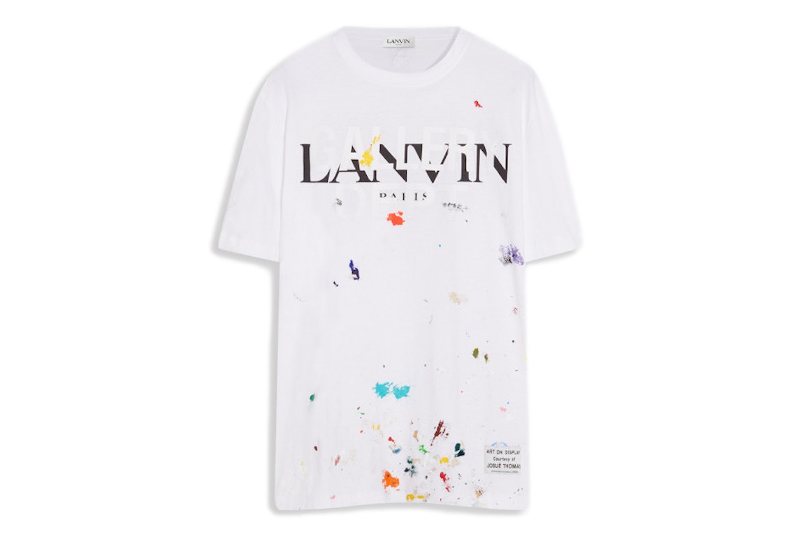 Pre-owned Lanvin X Gallery Dept. Logos Printed T-shirt With Paint Marks White