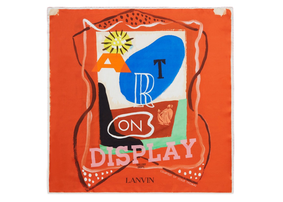 Pre-owned Lanvin X Gallery Dept. Print Silk Square Scarf Multicolor