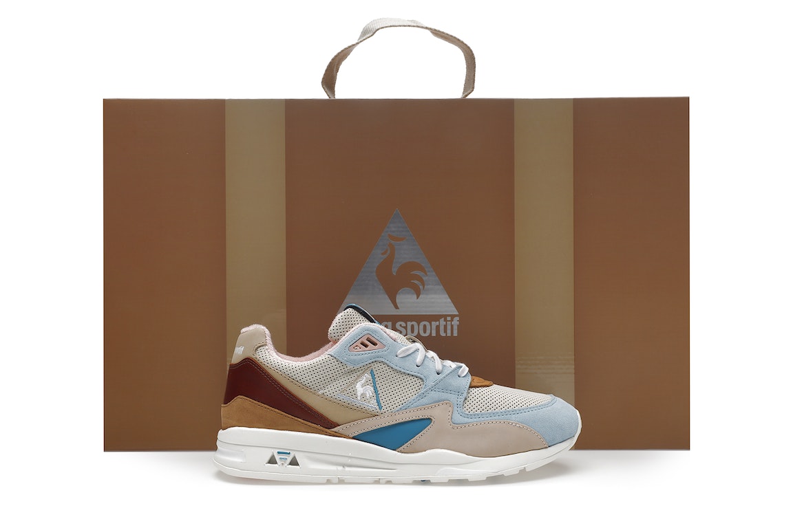 Pre-owned Le Coq Sportif R800 Sneakers76 The Islands (special Box) In Beige/light Blue/pink