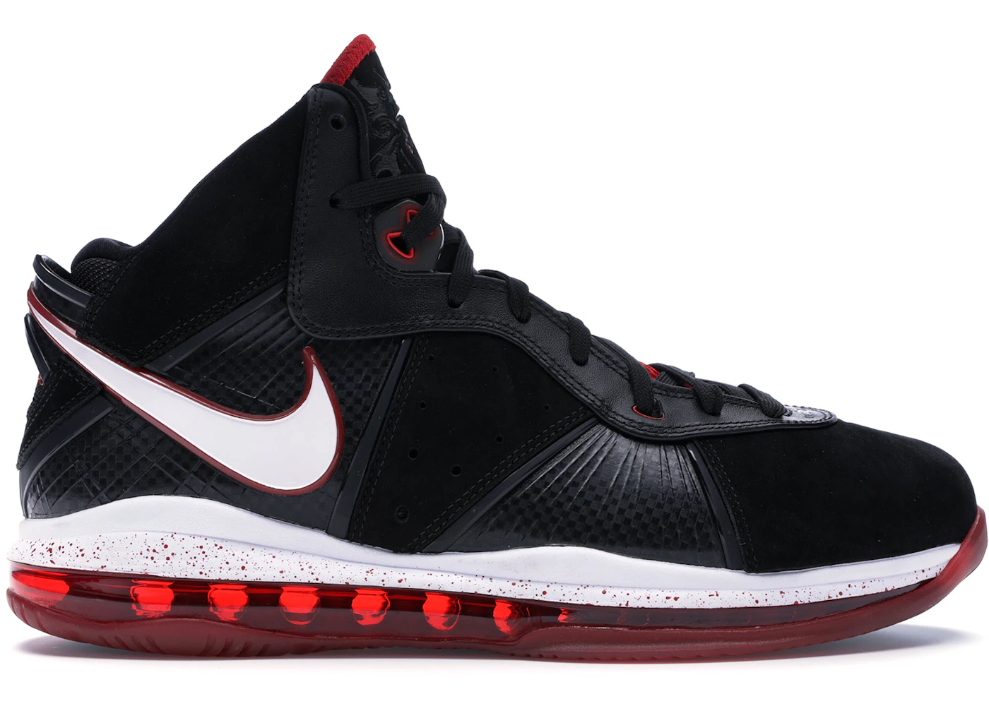 Nike LeBron 8 Black/White/Red Men's - 417098-002 - US