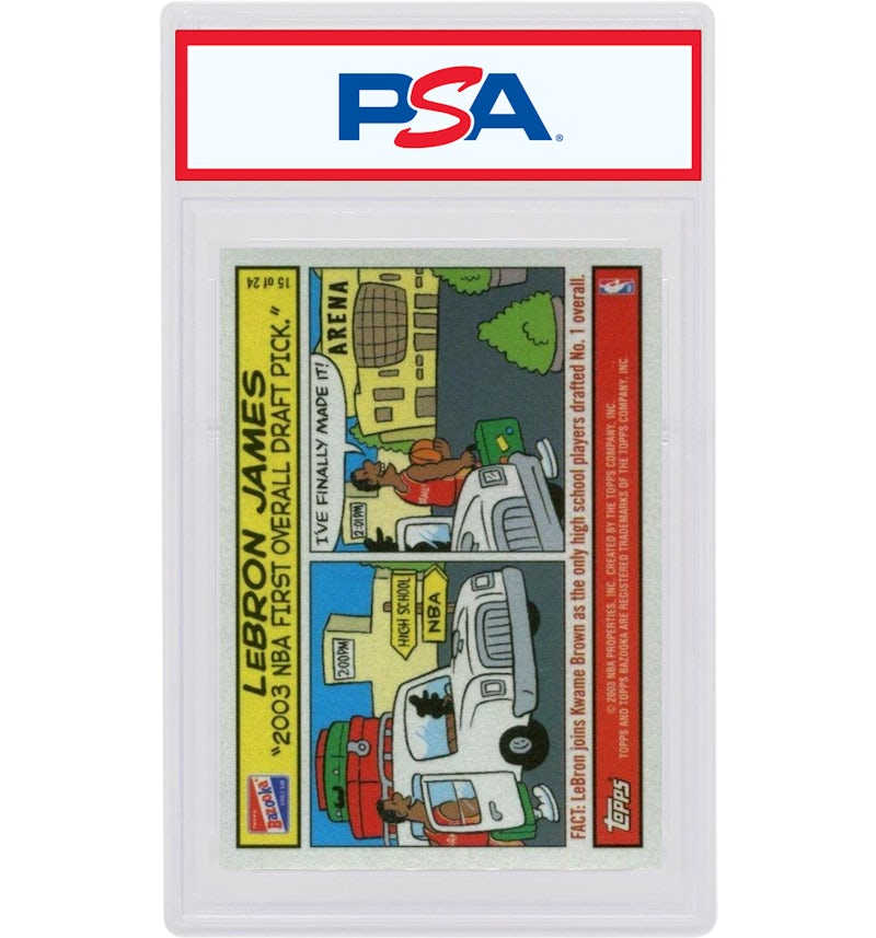 LeBron James 2003 Topps Bazooka Comics Rookie #15 (PSA or BGS