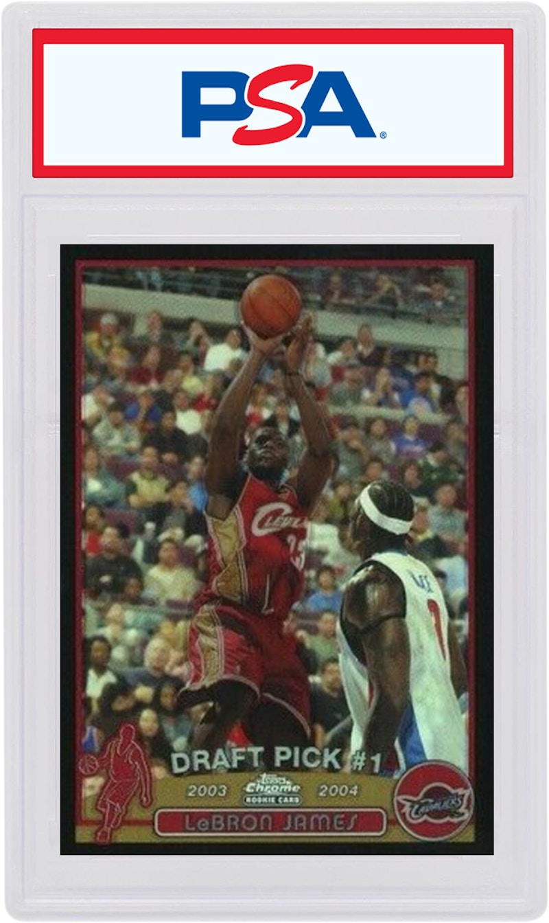 2003 lebron james topps chrome black refractor