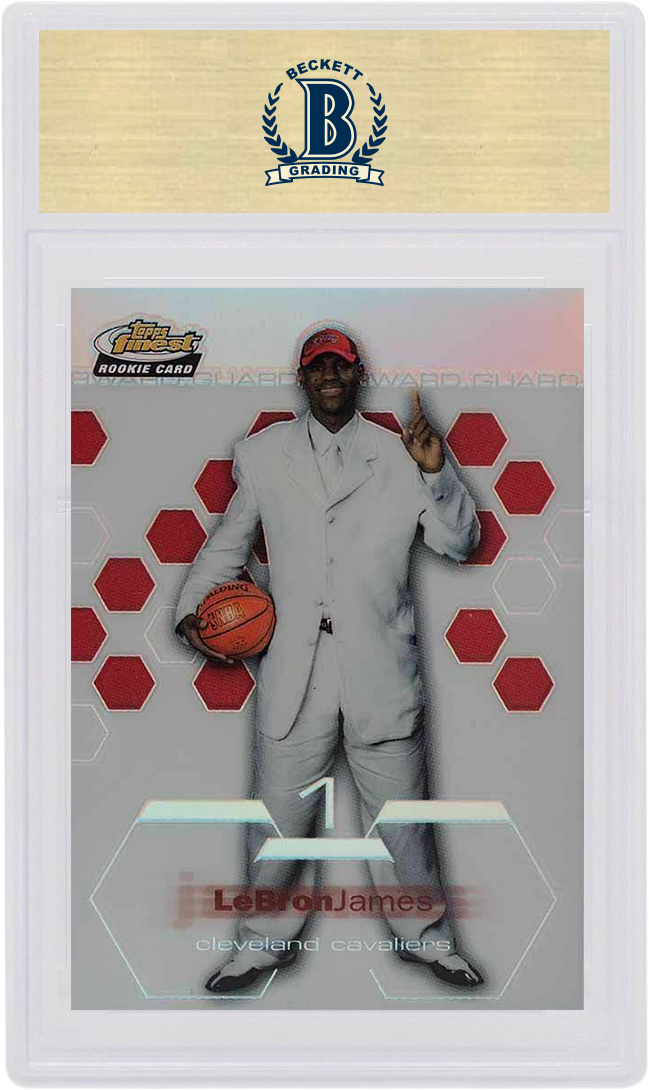 Lebron James 2002-03 Topps Finest Rookie Refractor /250 #178