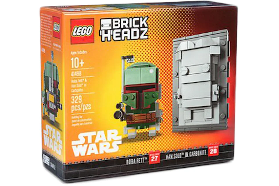 LEGO Brick Headz Boba Fett & Han Solo in Carbonite NYCC 2017 Exclusive Set 41498