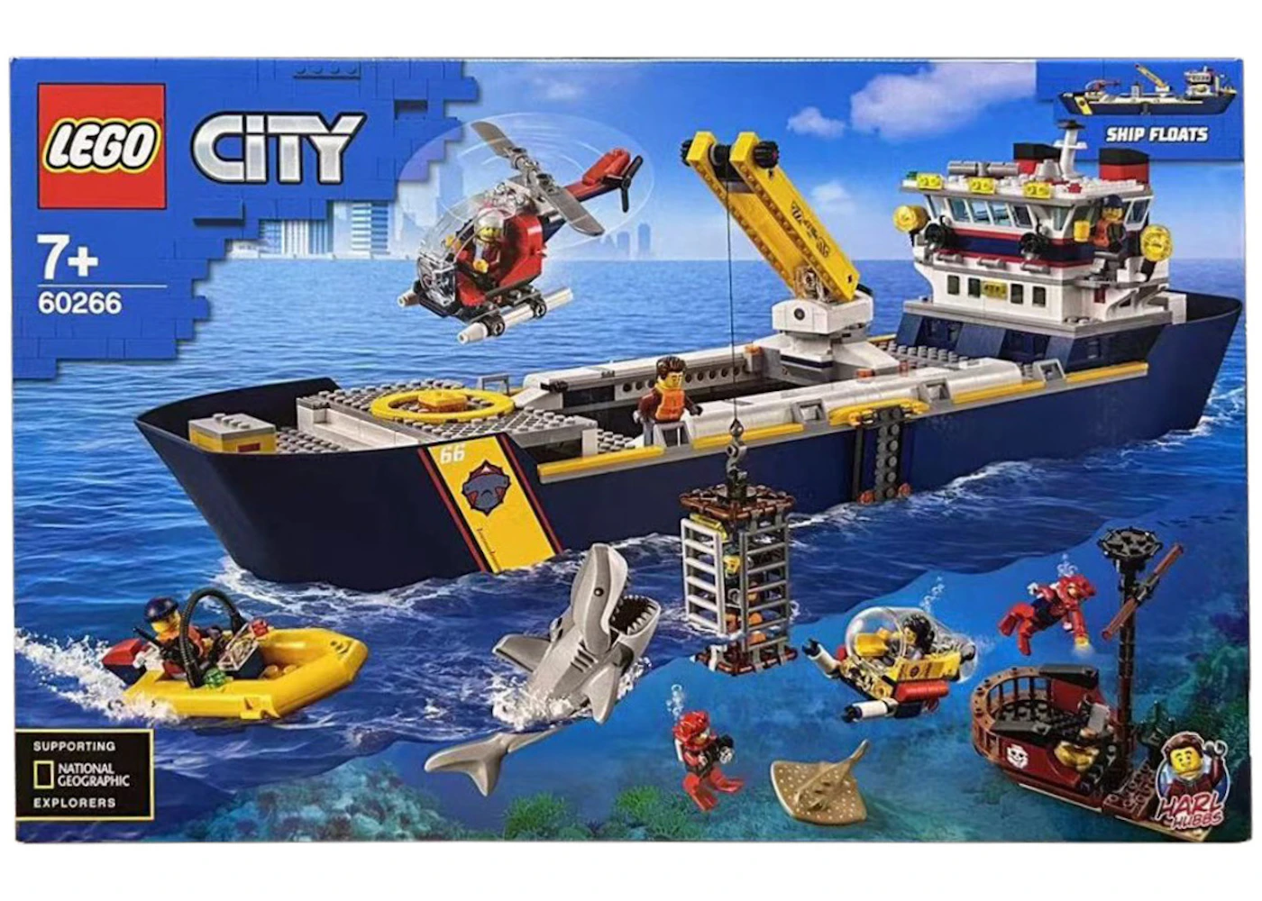 Lego Cargo Ship Set LEGO 60368 City Arctic Explorer Ship Building Toy Set