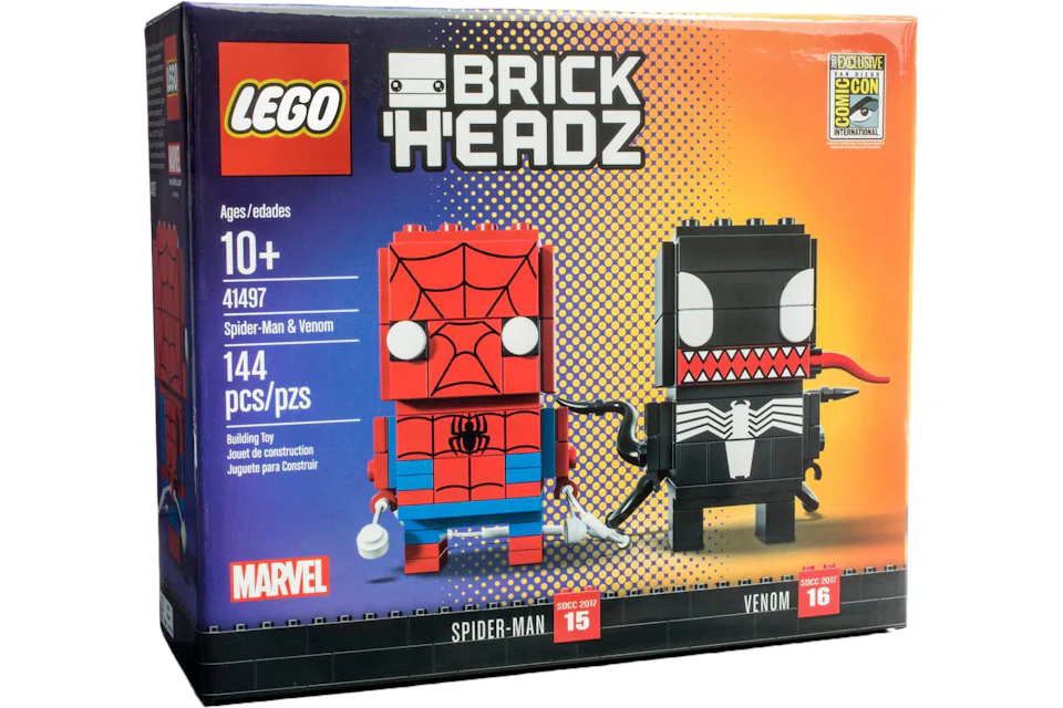 LEGO Brick Headz Spider-Man & Venom SDCC 2017 Exclusive Set 41497