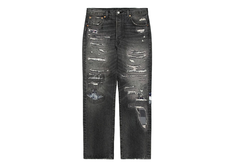 Levis x CLOT UNIONRAIL 501 Jean Black Men's - FW24 - US