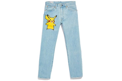 Levis x Pokémon 551Z Authentic Straight Jeans Light Wash Men's