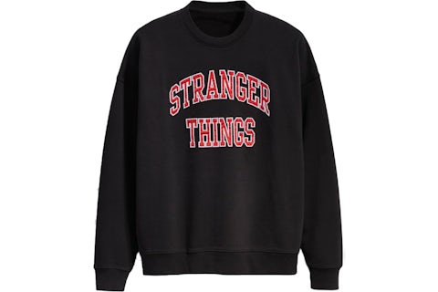 Levis x Stranger Things Hopper's Crewneck Sweatshirt Black Men's Levis x Stranger Things Hopper's Crewneck Sweatshirt Black Men's