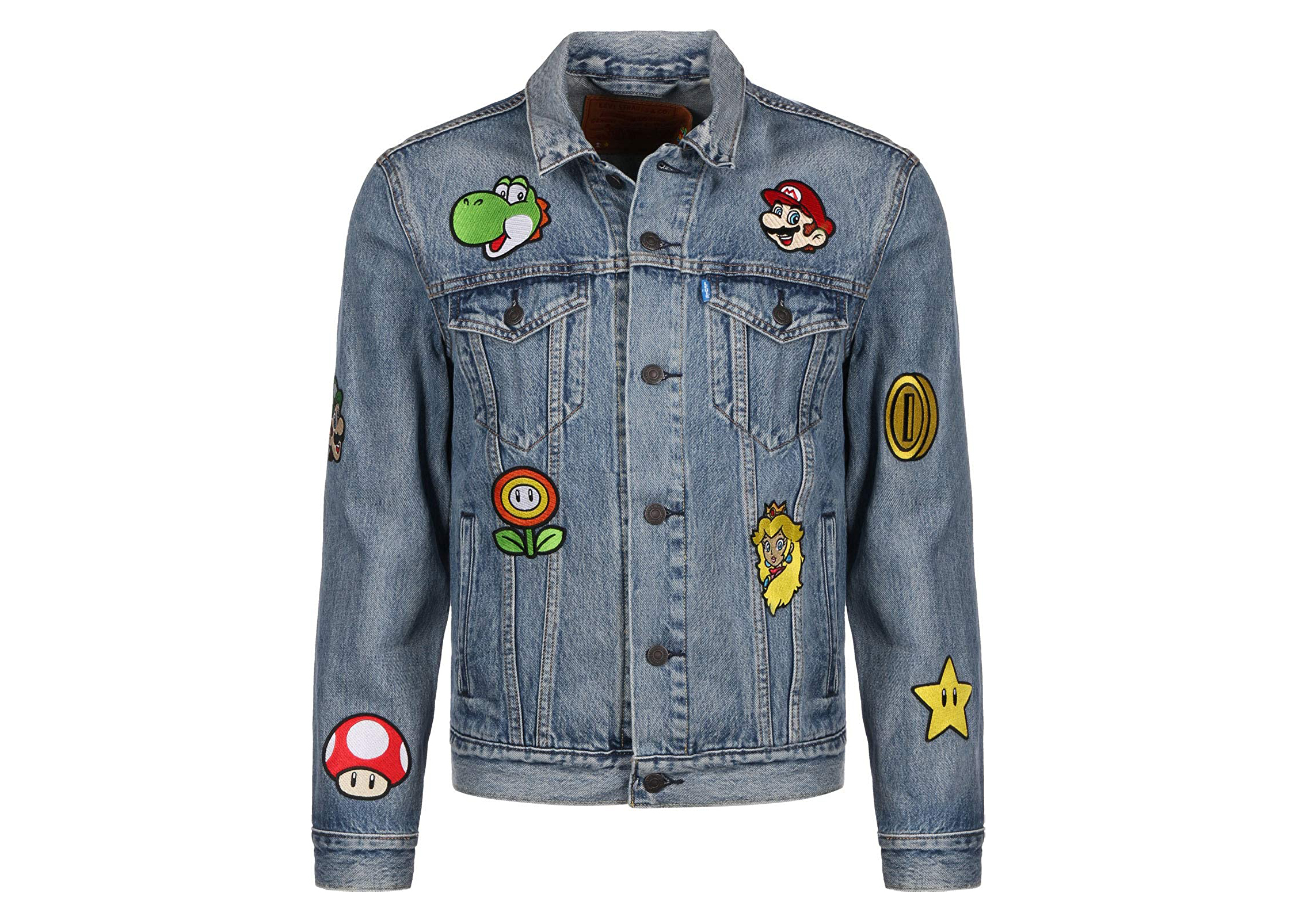 Levis x Super Mario Vintage Fit Trucker Jacket Gang Medium Wash