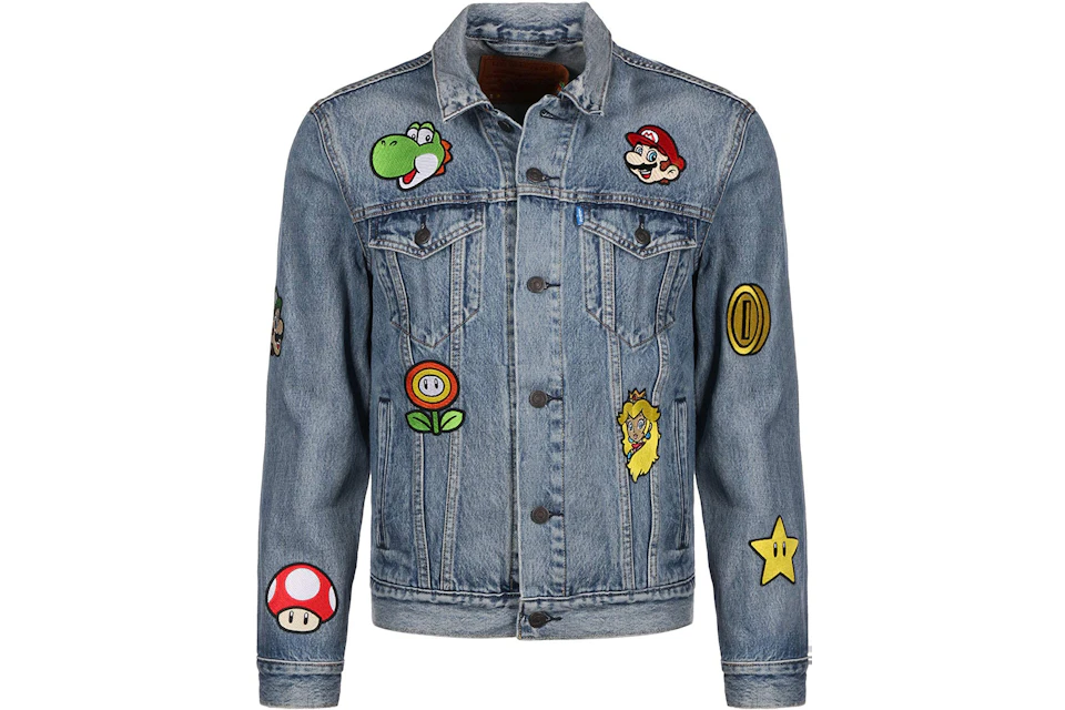 Levis x Super Mario Vintage Fit Trucker Jacket Gang Medium Wash - SS22 - US levis super mario