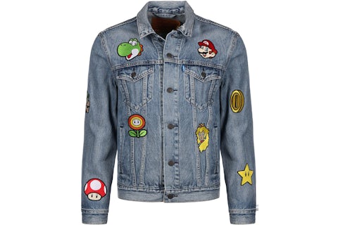Levis x Super Mario Vintage Fit Trucker Jacket Gang Medium Wash
