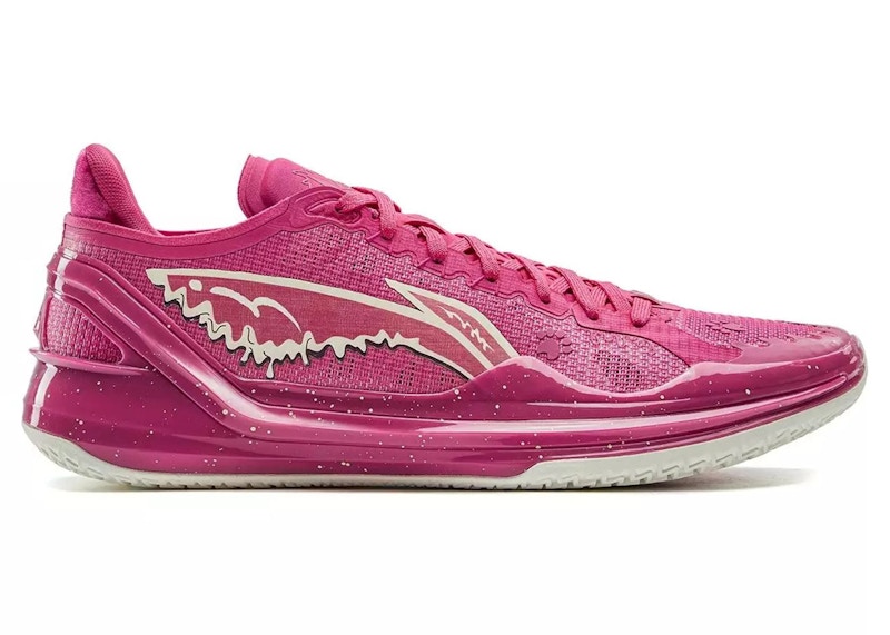 Pre-owned Li-ning Men's Lining Liren 4 V2 Low Disney Toy Story Strawberry Bear Sneakers In Pink/off/white