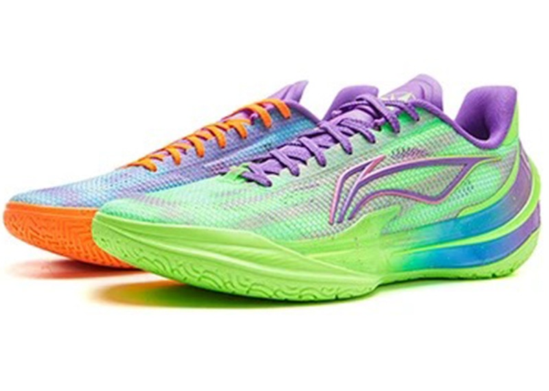 Pre-owned Li-ning Men's Lining Liren 5 V2 Mandarin Duck Sneakers In Green/orange In Multi